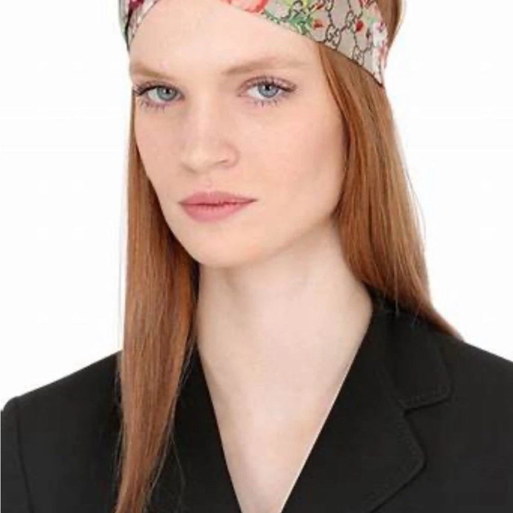 Gucci Floral Silk GG Monogram Headband Turban - Picture 6 of 6